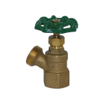 Merrill BBDNL75FA 3/4" No-Lead Brass Boiler Female Drain Valve with Hose Bibb and Angle Outlet