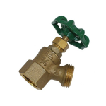 Merrill BBDNL75FA 3/4" No-Lead Brass Boiler Female Drain Valve with Hose Bibb and Angle Outlet