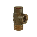 Merrill PRVNL75100 3/4" x 1/2" No Lead Brass Pressure Relief Valve, Set at 100 PSI