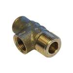 Merrill PRVNL75100 3/4" x 1/2" No Lead Brass Pressure Relief Valve, Set at 100 PSI