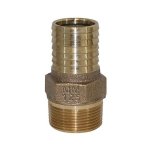 Merrill RBMANL125 1-1/4" x 1-1/4" Male Iron Pipe (MIP) No-Lead Bronze Male Adapter
