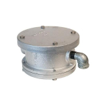 Merrill WC400 WC Series 4" Internal Diameter x 4-1/2" Outer Diameter Sanitary Watertight Cap w/ 1" Conduit Tap, 1/2" Vent