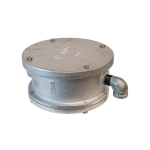 Merrill WC600 WC Series 6" Internal Diameter x 6-5/8" Outer Diameter Sanitary Watertight Cap w/ 1-1/4" Conduit Tap, 3/4" Vent