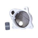 Merrill WCOC400 WCO Series 4" x 4-1/2" Aluminum Cap w/ 1" Top Tapping & 1" PVC Nipple, 1/2" Vent
