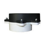Merrill WCOP404P WCOPP Series 4" x 4-1/2" Sanitary Watertight Cap w/ PVC Base and 4 Bolt Holes, 3/4" Vent