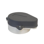 Merrill WCOP503P WCOPP Series 5" x 5-9/16" Sanitary Watertight Cap w/ PVC Base and 3 Bolt Holes, 5/8" Vent