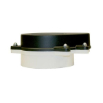 Merrill WCOP504P WCOPP Series 5" x 5-9/16" Sanitary Watertight Cap w/ PVC Base and 4 Bolt Holes, 5/8" Vent