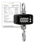 PCE Instruments PCE-CS 1T-ICA Weighing Hook with Measuring Range of 0 ... 1000 kg incl. ISO Calibration Certificate