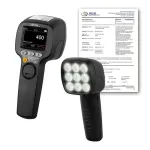 PCE Instruments PCE-DSX 10-ICA Tachometer with 9 Powerful LEDs incl. ISO Calibration Certificate