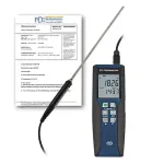 PCE Instruments PCE-HPT 1-ICA Digital Precision Thermometer, 1-Channel Temperature Recorder incl. ISO Calibration Certificate