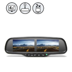 Rear View Safety RVS-718-2SC G-Series Rear View Replacement Mirror Monitor with Two 4.3" Displays