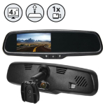 Rear View Safety RVS-718-HBB G-Series Rear View Replacement Mirror Monitor With Built-in Hidden Dash Camera