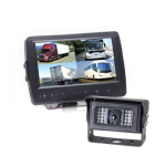 Rear View Safety RVS-8129900Q Backup Camera System with Waterproof Quad View Monitor and Heated Camera, 66' Cable