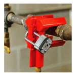 Reece Safety BS16R Ball Valve Lockout Fits Valve Size 1/2" to 1-1/4", Red