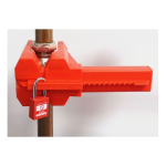 Reece Safety BS17R Ball Valve Lockout Fits Valve Size 2" to 8", Red