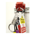 Reece Safety MLH4 Aluminium Lockout Hasp, Double Scissor, 1" and 1-1/2" dia jaws