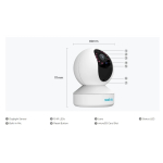 Reolink E1 Zoom 1-Pack (White, with Smart Detection) 5MP Smart PTZ WiFi Indoor Camera