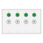 Signal-Tech 10956 FG2222 SPST/120VAC 4 Gang Switch (4-SPST)