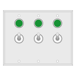 Signal-Tech 11786 TG222 SPST/120VAC 3 Gang Switch (3-SPST)