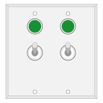 Signal-Tech 1995 DG22 SPST/120VAC Double Gang Switch (2-SPST)