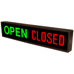 Signal-Tech 25883 PHX734GR-100/120-277VAC "OPEN | CLOSED" Outdoor Blank-out LED Backlit Sign