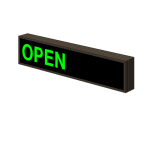 Signal-Tech 25883 PHX734GR-100/120-277VAC "OPEN | CLOSED" Outdoor Blank-out LED Backlit Sign