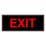 Signal-Tech 25927 PHX718R-190/120-277VAC "EXIT" Outdoor Blank-out LED Backlit Sign