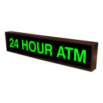 Signal-Tech 25931 PHX734G-166/120-277VAC "24 HOUR ATM" Outdoor Blank-out LED Backlit Sign