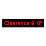 Signal-Tech 25933 PHX734R-C778/120-277VAC "Clearance 9' 0"" Outdoor Blank-out LED Backlit Sign