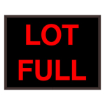 Signal-Tech 25936 PHX1418R-145/120-277VAC "LOT FULL" Outdoor Blank-out LED Backlit Sign