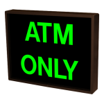 Signal-Tech 25937 PHX1418G-120/120-277VAC "ATM ONLY" Outdoor Blank-out LED Backlit Sign