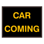 Signal-Tech 26029 PHX1418A-170/120-277VAC "CAR COMING" Outdoor Blank-out LED Backlit Sign