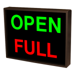 Signal-Tech 26031 PHX1418GR-220/120-277VAC "OPEN | FULL" Outdoor Blank-out LED Backlit Sign
