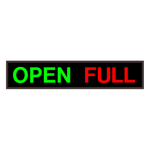 Signal-Tech 26032 PHX734GR-220/120-277VAC "OPEN | FULL" Outdoor Blank-out LED Backlit Sign