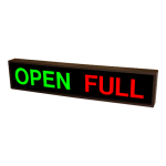 Signal-Tech 26032 PHX734GR-220/120-277VAC "OPEN | FULL" Outdoor Blank-out LED Backlit Sign