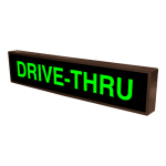 Signal-Tech 26959 PHX734G-B846/120-277VAC "DRIVE-THRU" Outdoor Blank-out LED Backlit Sign