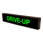 Signal-Tech 26961 PHX734G-B181/120-277VAC "DRIVE-UP" Outdoor Blank-out LED Backlit Sign
