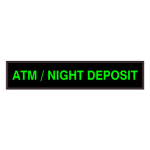 Signal-Tech 27110 PHX734G-A658/120-277VAC "ATM/NIGHT DEPOSIT" Outdoor Blank-out LED Backlit Sign