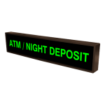 Signal-Tech 27110 PHX734G-A658/120-277VAC "ATM/NIGHT DEPOSIT" Outdoor Blank-out LED Backlit Sign