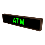 Signal-Tech 27873 PHX734G-125/120-277VAC "ATM" Outdoor Blank-out LED Backlit Sign