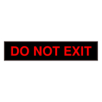 Signal-Tech 28505 PHX734R-E483/120-277VAC "DO NOT EXIT" Outdoor Blank-out LED Backlit Sign