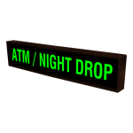 Signal-Tech 28579 PHX734G-127/120-277VAC "ATM/NIGHT DROP" Outdoor Blank-out LED Backlit Sign