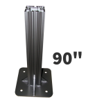 Signal-Tech 28589 P4X4D90B 90" Decorative 4x4 Post with 12" x 12" Base Plate