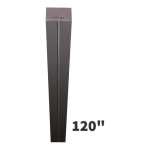 Signal-Tech 2879 P120 120" H Single Post (2-1/4" x 3") for Direct Burial