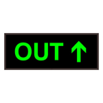 Signal-Tech 29360 PHX718G-H431/120-277VAC "OUT w/ Up Arrow" Outdoor Blank-out LED Backlit Sign