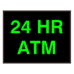 Signal-Tech 29557 PHX1418G-165/120-277VAC "24 HR ATM" Outdoor Blank-out LED Backlit Sign