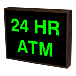 Signal-Tech 29557 PHX1418G-165/120-277VAC "24 HR ATM" Outdoor Blank-out LED Backlit Sign