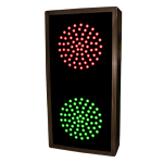 Signal-Tech 30126 TCL147RG-225/12-24VDC Indicator Dots, Double, Vertical, 4 in dia, Red - Green Outdoor Blank-out LED Direct-view Sign