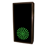 Signal-Tech 30126 TCL147RG-225/12-24VDC Indicator Dots, Double, Vertical, 4 in dia, Red - Green Outdoor Blank-out LED Direct-view Sign
