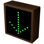 Signal-Tech 30134 TCL77RG-175/12-24VDC "X | Down Arrow" Outdoor Blank-out LED Direct-view Sign